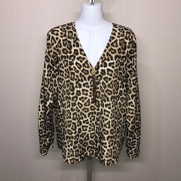 Michael Kors Cheetah Print Top - Picture 2 of 5